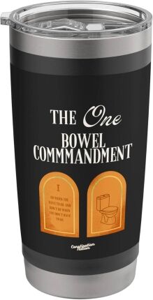 One Bowel Commandment Travel Coffee Thermos Stainless Steel Insulated Tumbler