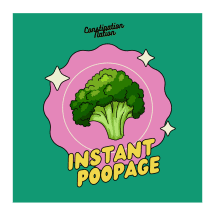 Broccoli Instant Poopage Sticker | funny stickers